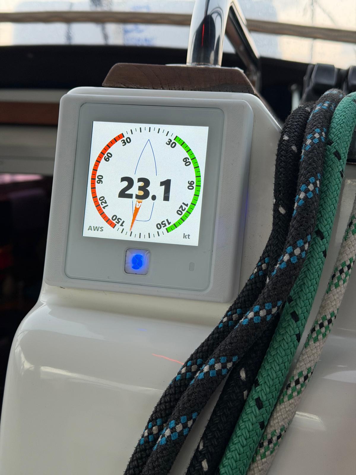 23.1 knots apparent.